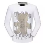 philipp plein couture crew neck sweater pullover cristal bear blanc